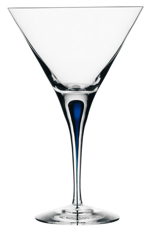 Orrefors 'Intermezzo' Martini Glass in Clear/Blue 