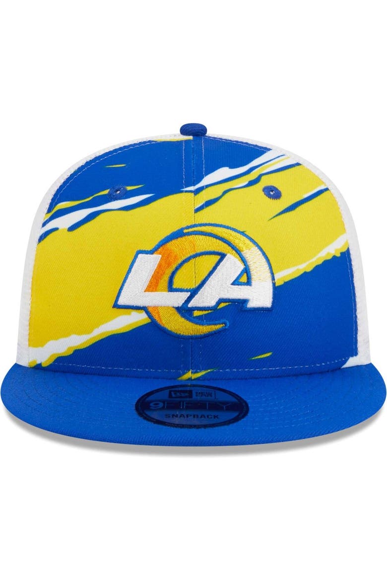 Men's New Era Royal Los Angeles Rams  Tear Trucker 9FIFTY Snapback Hat, Alternate, color, Royal