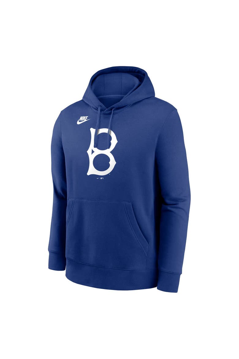 Men's Nike Royal Brooklyn Dodgers Cooperstown Collection Logo Club Pullover Hoodie, Alternate, color, Royal