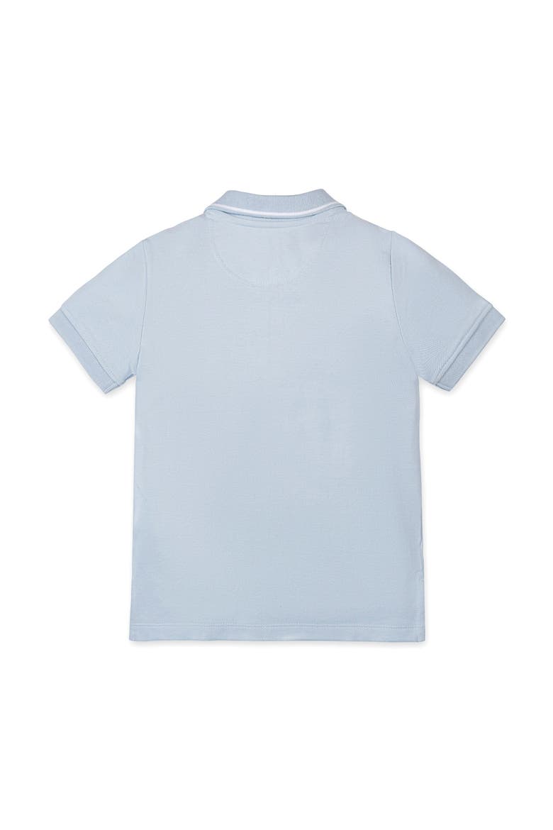 Kids' Organic Short Sleeve Knit Pique Polo Shirt, Alternate, color, Pale Blue