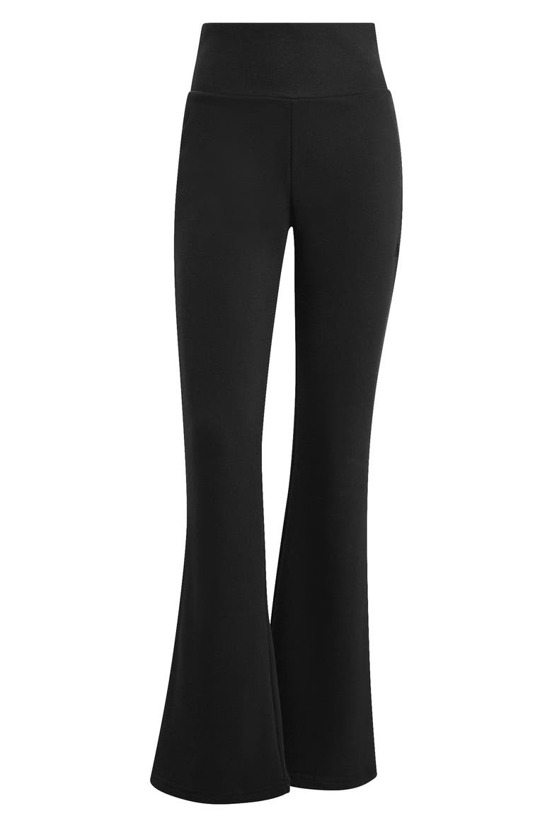 Seasonal Essentials French Terry Flared Pants, Alternate, color, BLACK