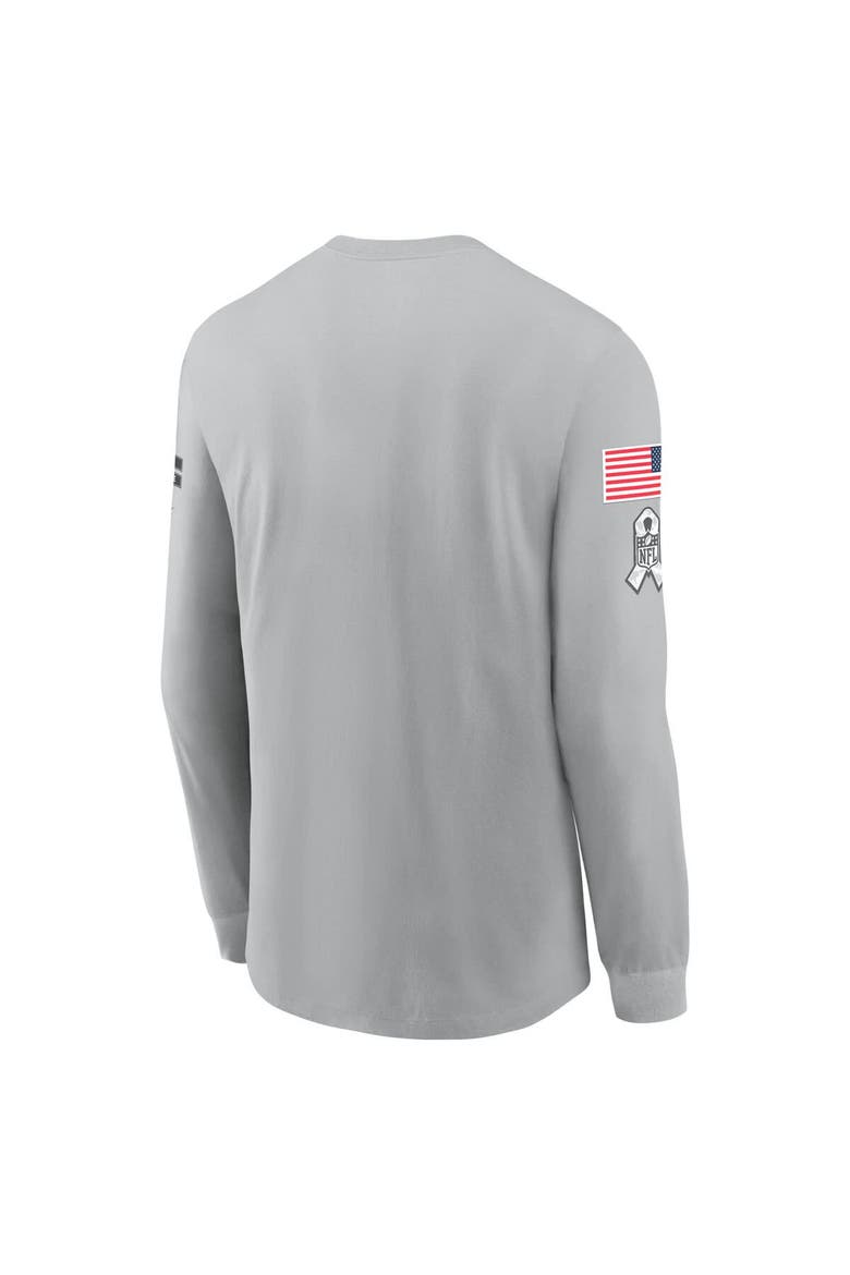 Men's Nike Gray Chicago Bears 2024 Salute To Service Long Sleeve T-Shirt, Alternate, color, Gray