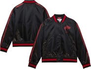 Mitchell & Ness Women's Mitchell & Ness Black Buffalo Bills Raglan Satin Full-Snap Jacket