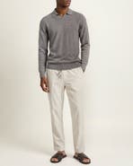 Orlebar Brown Bresson Cashmere Classic Fit Long Sleeve Polo Shirt