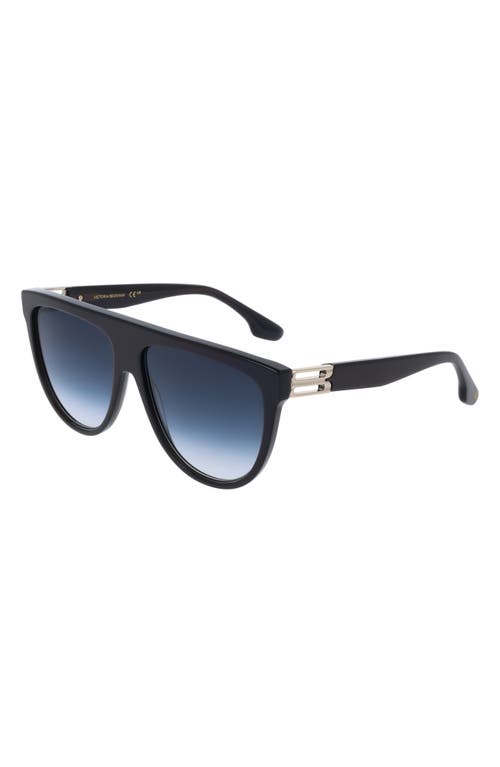 Victoria Beckham 58mm Aviator Sunglasses In Blue