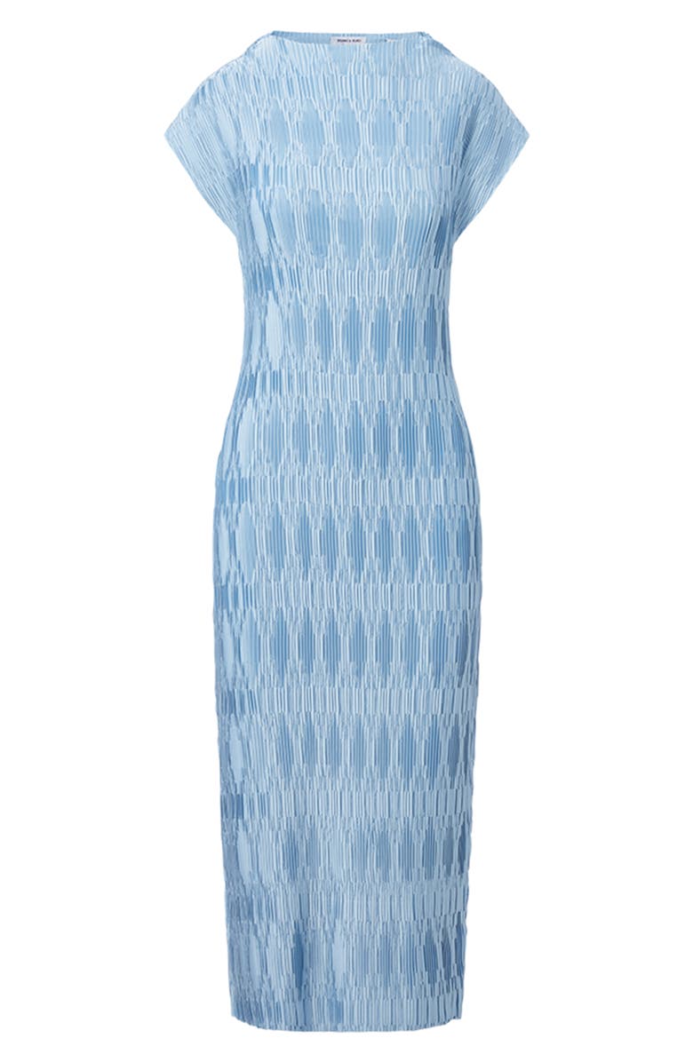 Veronica Beard Gramercy Plissé Midi Dress, Alternate, color, 