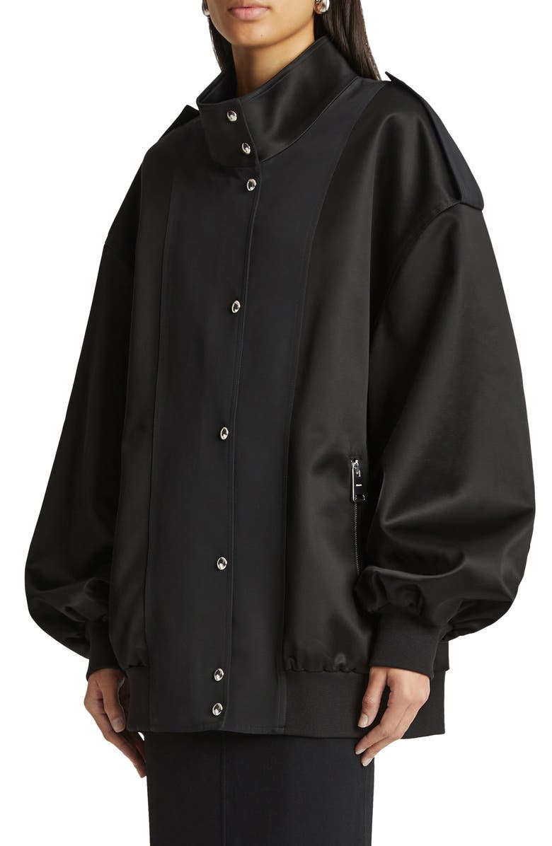 Khaite The Farris Oversize Satin Bomber Jacket, Alternate, color,