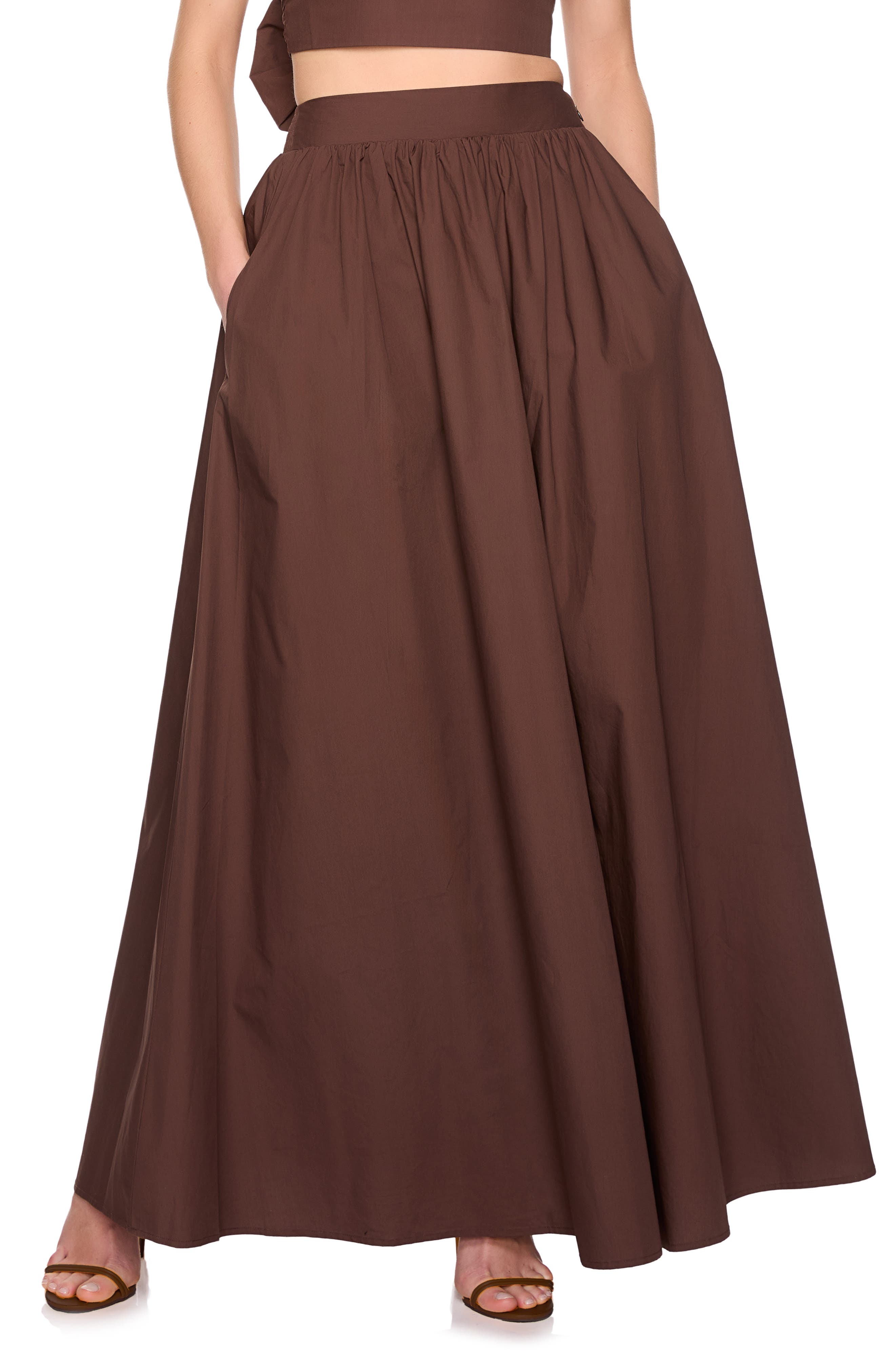 Susana Monaco Cotton Poplin Maxi Skirt