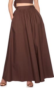 Susana Monaco Cotton Poplin Maxi Skirt