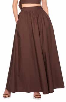 Susana Monaco Cotton Poplin Maxi Skirt