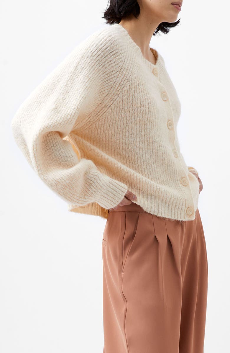 French Connection Fluffy Cardigan, Alternate, color, 10-Classic Cream