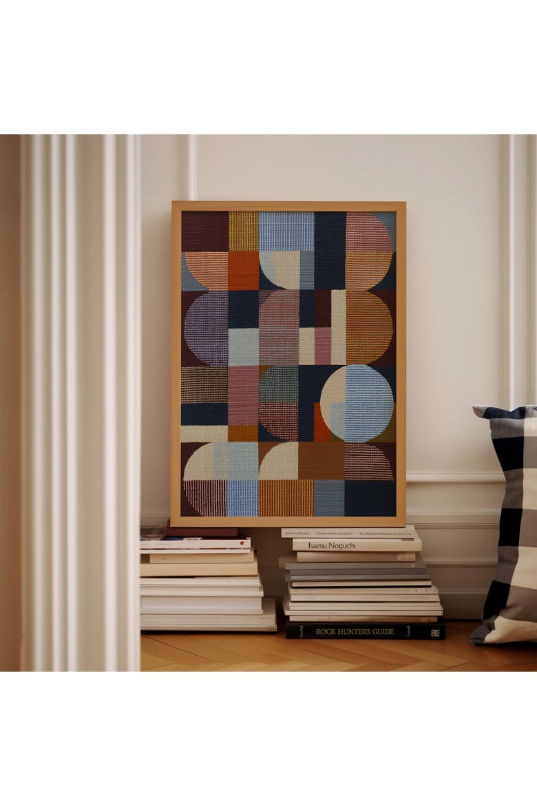 Woven Perspectives No. 18 Geometric Abstract Art Print, Alternate, color, White Frame - 12x16
