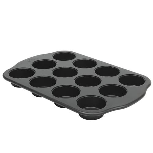 Oster Teston Platinum Collection 12-cup Nonstick Carbon Steel Muffin Pan In Black