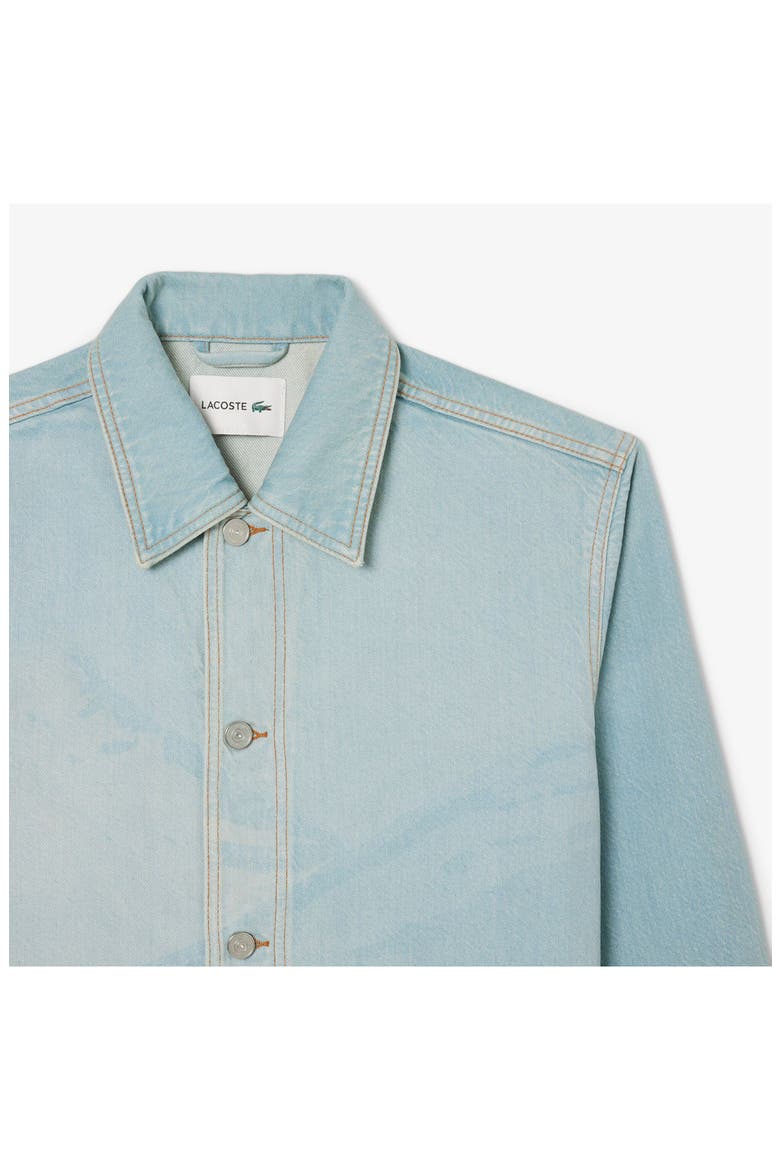 Oversize Button-Up Denim Shirt, Alternate, color, MKU WASHED BLEACH