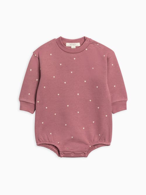 Kendi Jamie Fleece Bubble Romper In Pink