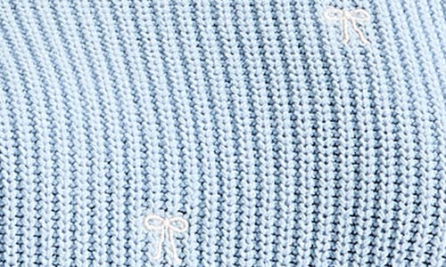 Lucky Brand Embroidered Bow Sweater In Blue