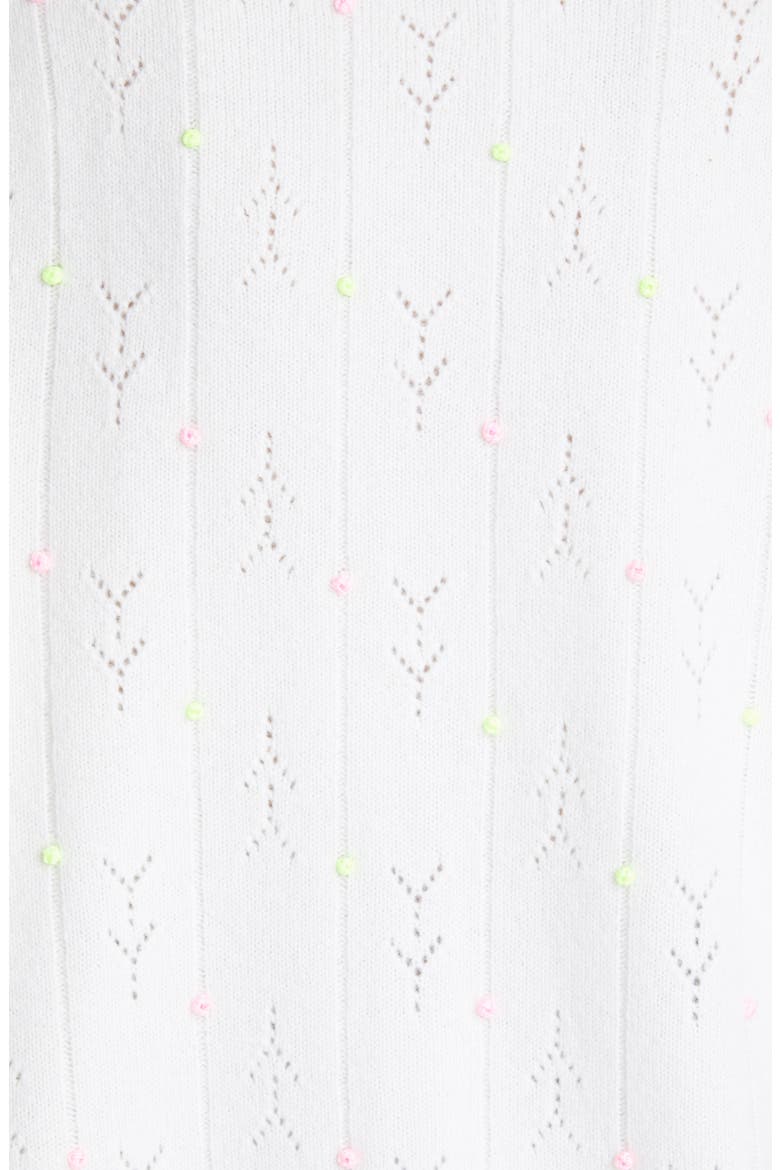 Rosie Oversize Short Sleeve Lambswool Cardigan, Alternate, color, ICE WHITE