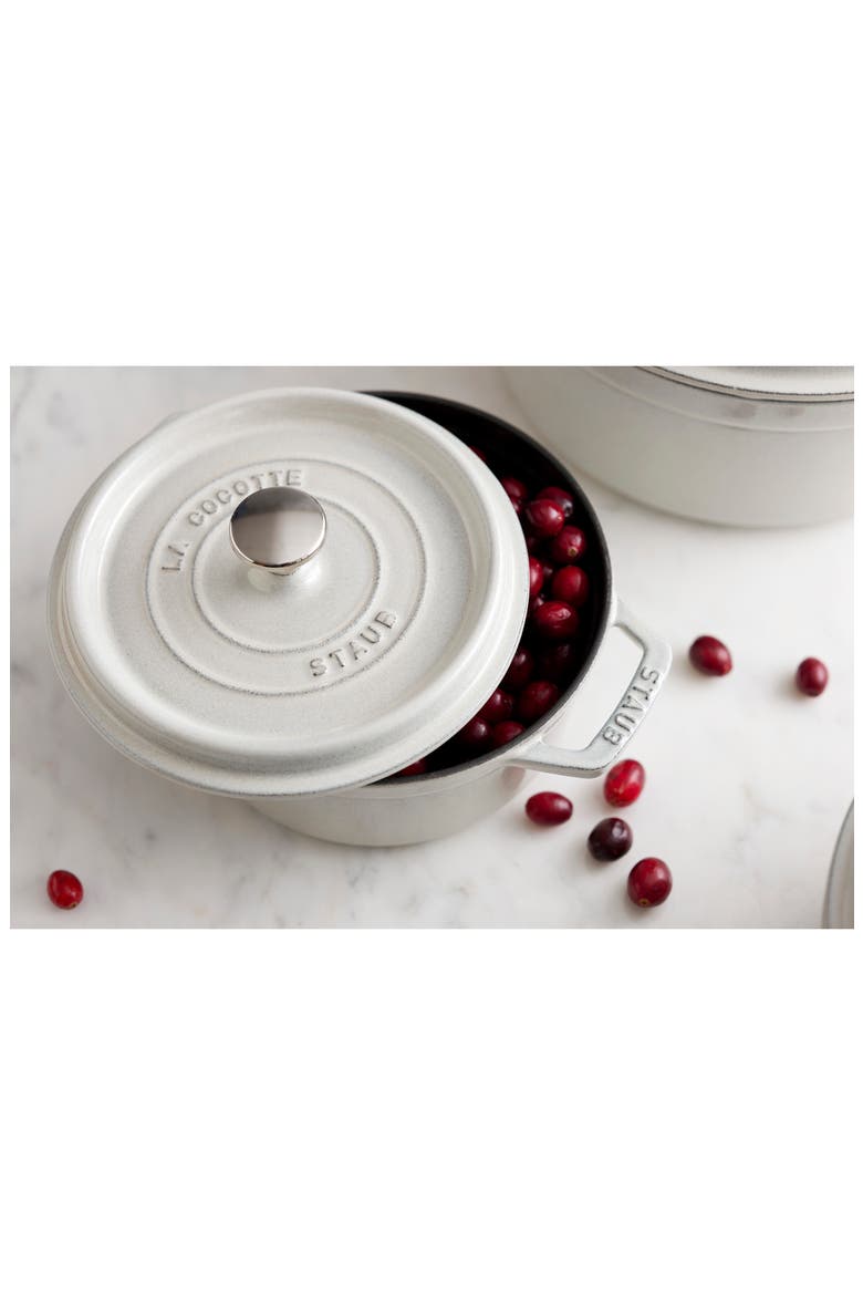7-Quart Enameled Cast Iron Dutch Oven, Alternate, color, MATTE WHITE