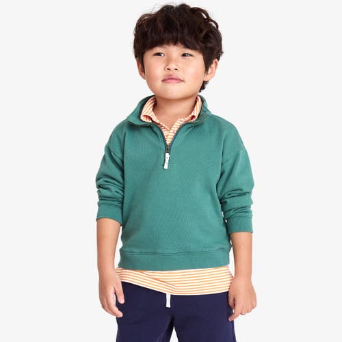 Primary Quarter Zip Sweatshirt In Green