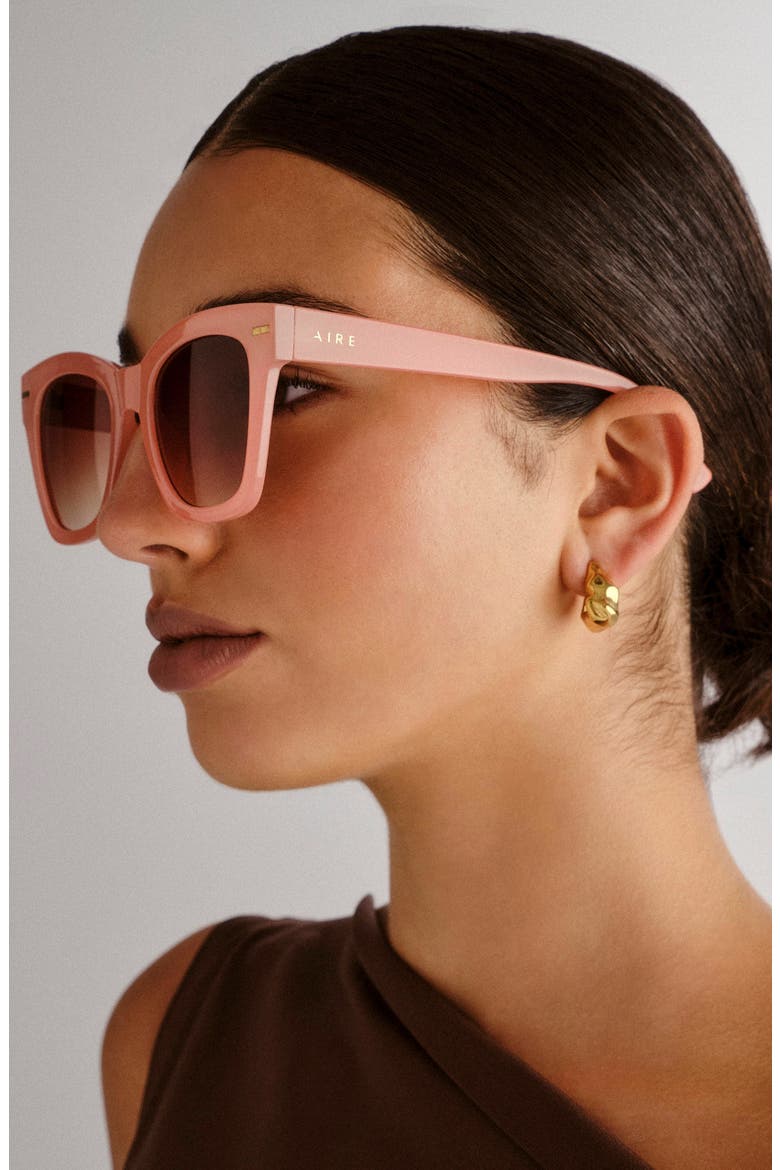 Intergalactic 50mm Square Sunglasses, Alternate, color, CORAL