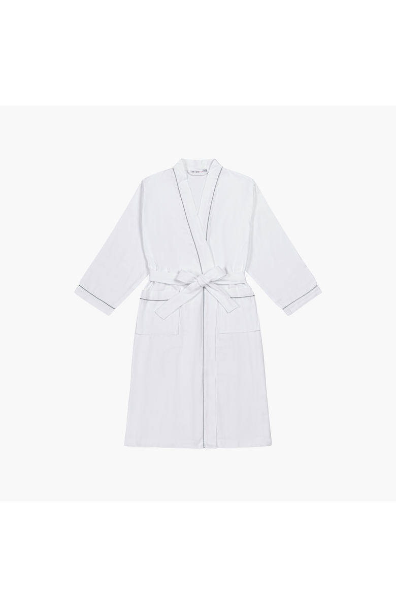 FluffCo | Hotel Comfort Hotel Waffle Robe, Alternate, color, White