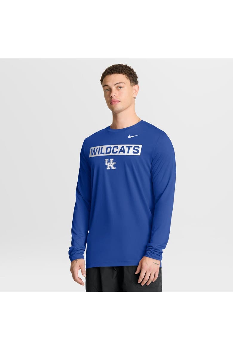 Men's Nike Royal Kentucky Wildcats Primetime Campus 2-Hit Legend Dri-FIT Long Sleeve T-Shirt, Main, color, Royal