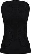 HOUSE OF CB Valencia Broderie Anglaise Boat Neck Top