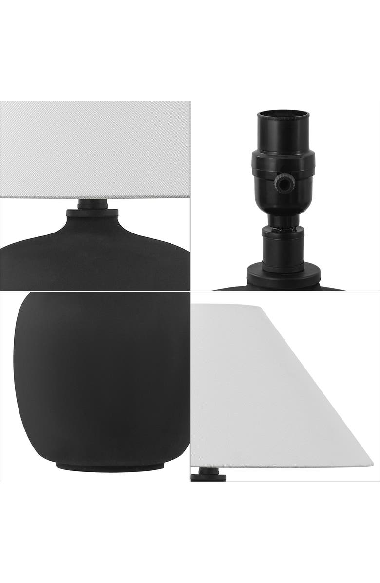 JONATHAN Y Delphi 18.25" Minimalist Scandinavian Resin/Iron LED Table Lamp, Alternate, color, Matte Black