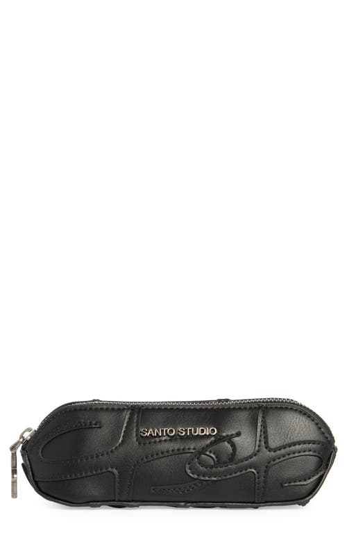 Santo Studio Patch Pencil Case In Black