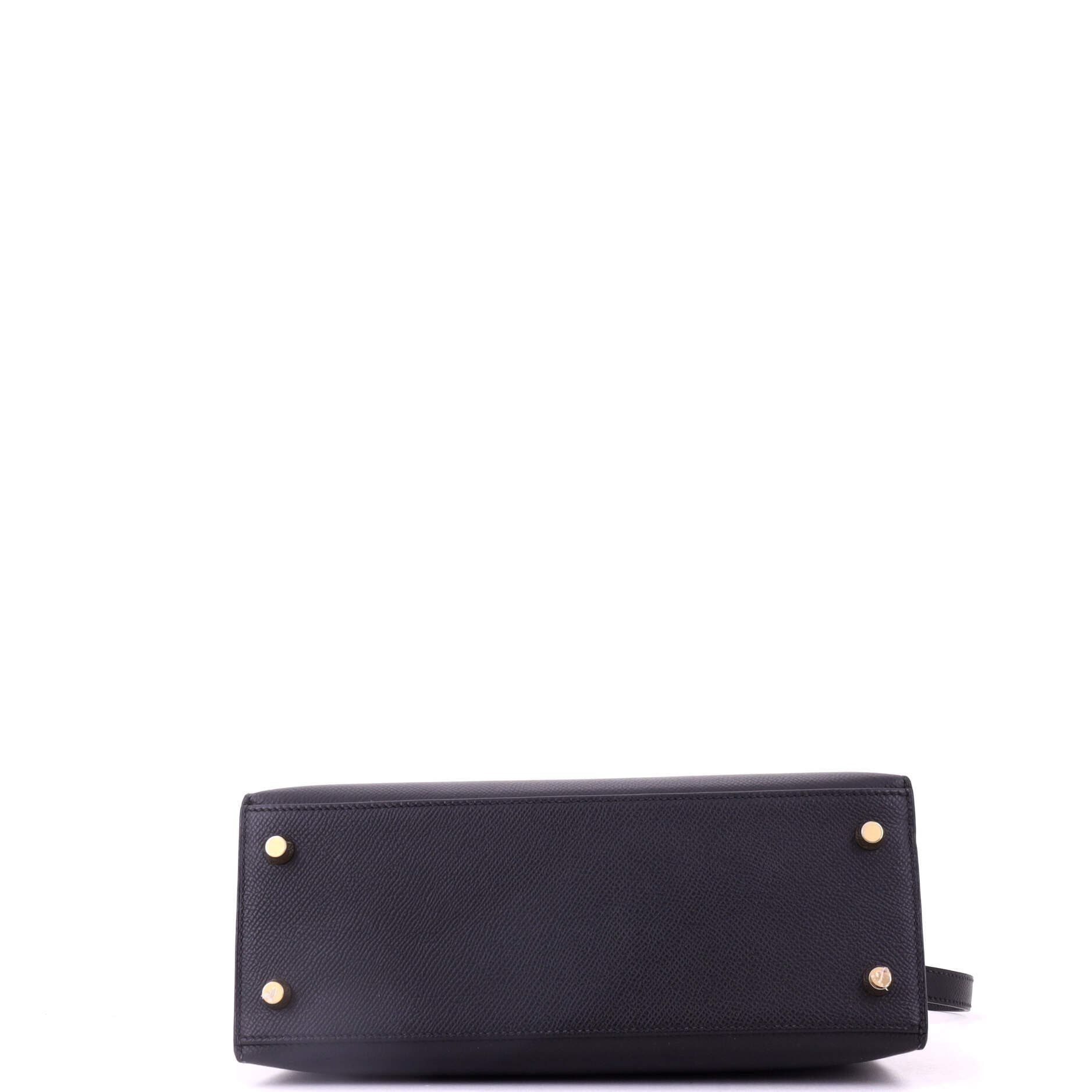 Kelly Handbag Black Epsom with Gold Hardware 25, Alternate, color, Black