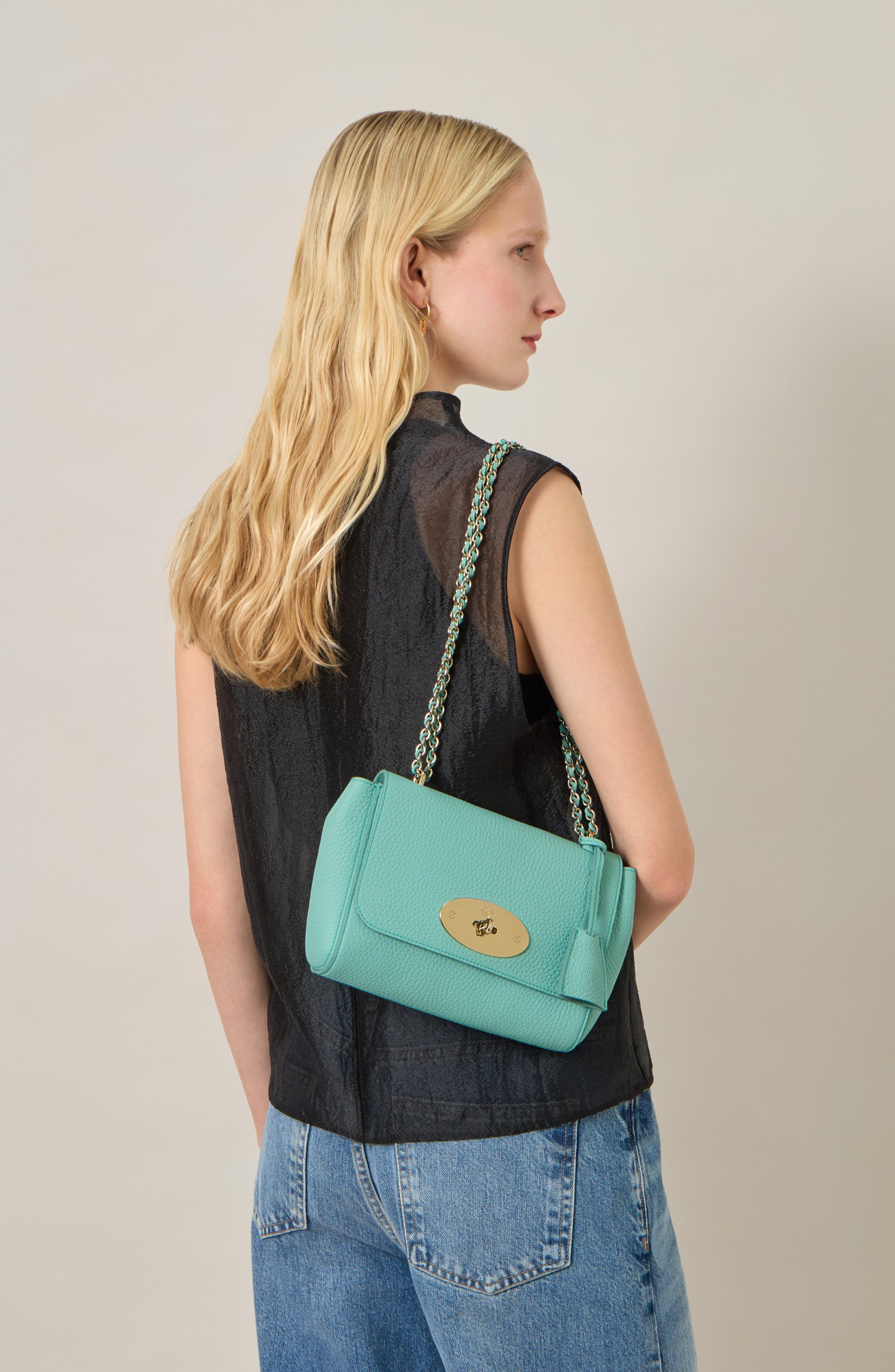 Lily Heavy Grain Leather Satchel, Alternate, color, MARINA BLUE