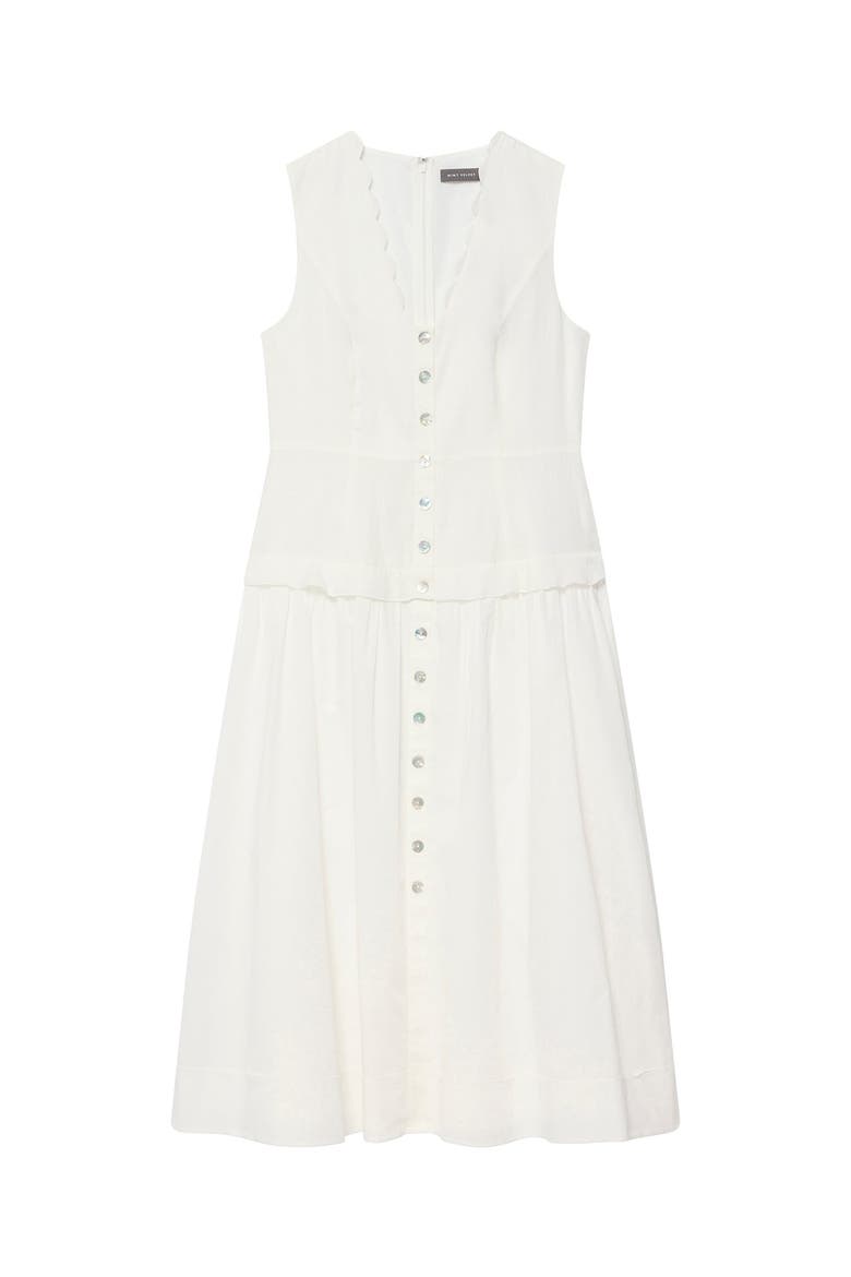 Ramie Drop Waist Maxi Dress, Alternate, color, Ivory