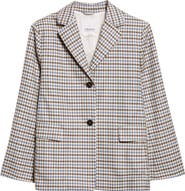 Max Mara Nadia Check Wool & Cotton Jacket