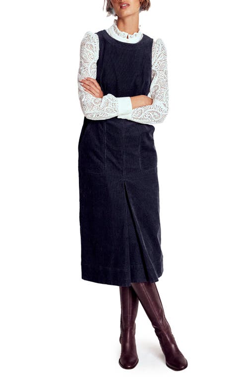 Boden Ula Sleeveless Corduroy Midi Dress In Blue | ModeSens