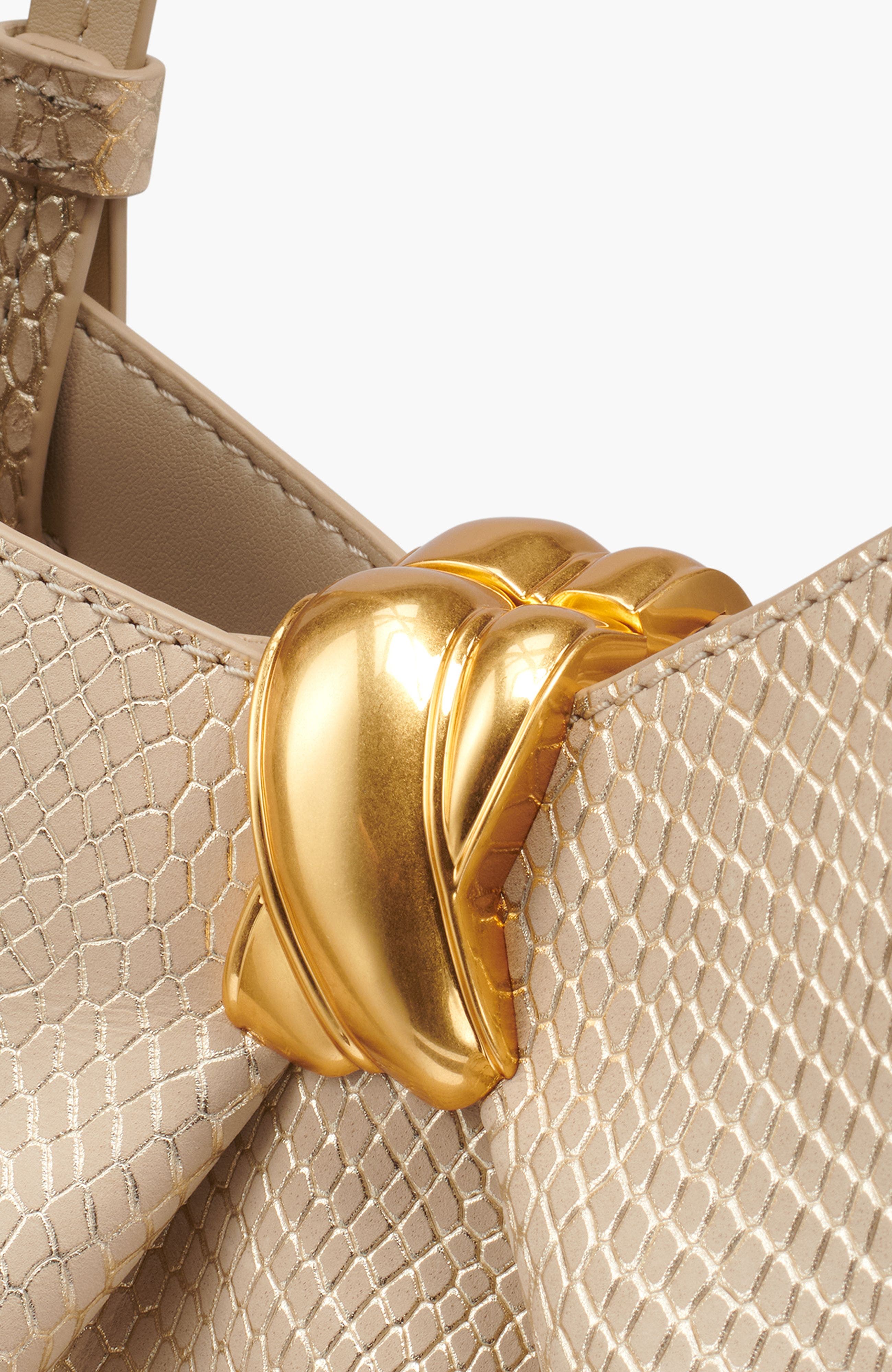 Cambric Snake Tote, Alternate, color, Metallic Bone