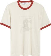 PALMES Celebrazione Cotton & Linen Ringer T-Shirt