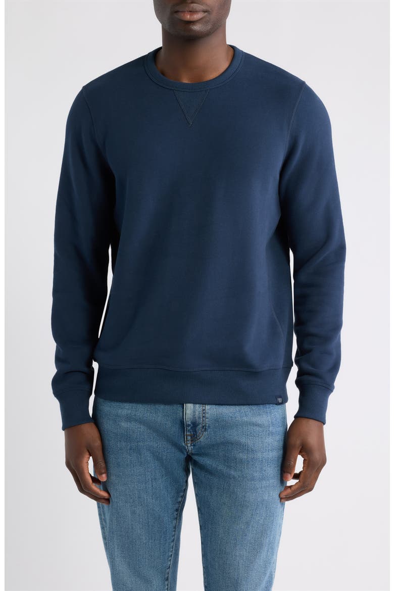 Ace Cotton Blend French Terry Crewneck Sweatshirt, Main, color, TOTAL ECLIPSE