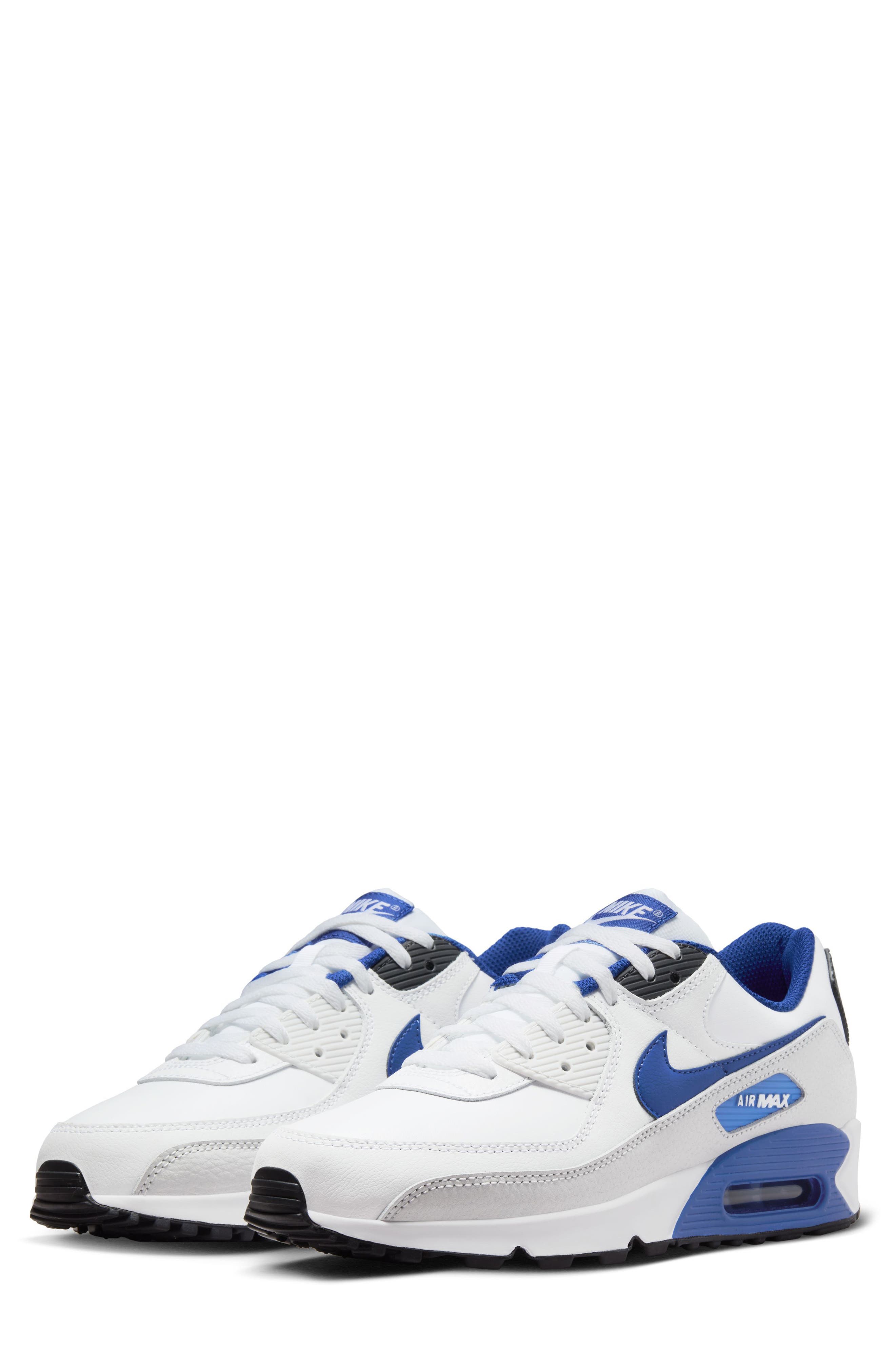 Air Max 90 Leather Sneaker, Main, color, WHITE/ PHOTON DUST