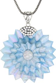 SAMUEL B. Mother of Pearl Flower Pendant Necklace