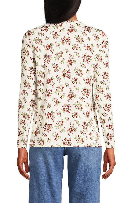Lands' End Supima Cotton Long Sleeve Crewneck T-shirt In Multi