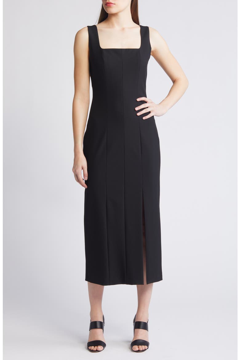 Dineza Midi Sheath Dress, Main, color, BLACK