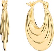 ATHRA LUXE Round 3D Hoop Earrings