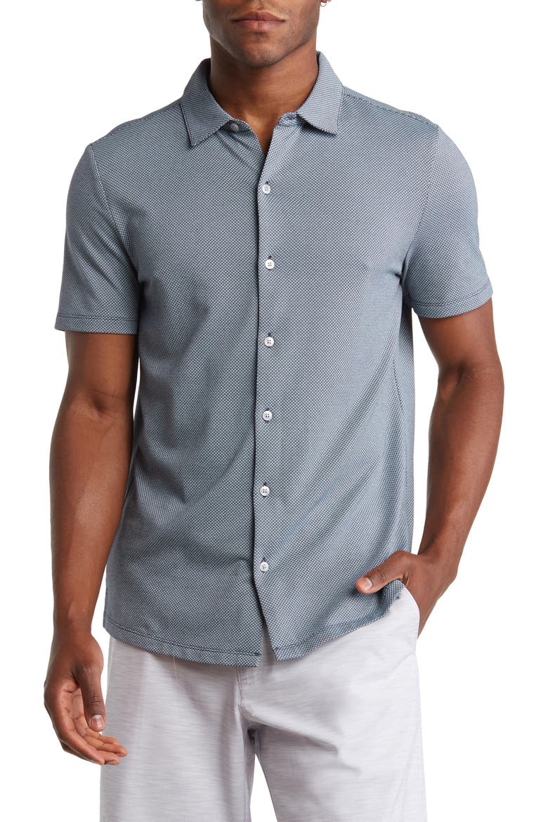 Beck Short Sleeve Knit Shirt, Main, color, BLUE