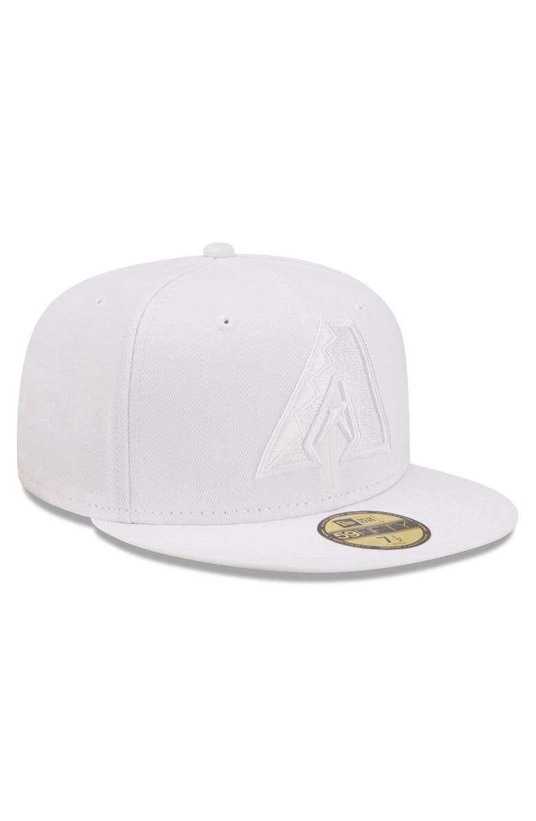 New Era Men's New Era Arizona Diamondbacks White on White 59FIFTY Fitted Hat, Alternate, color, White