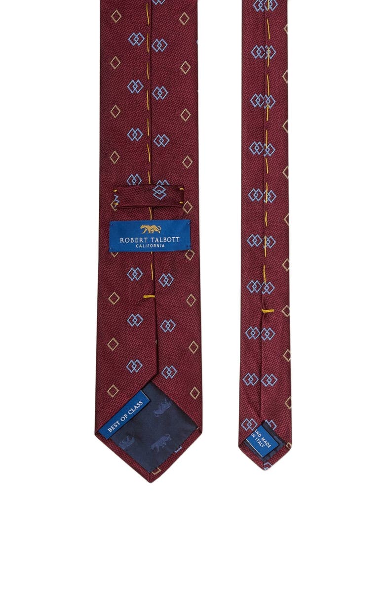 Robert Talbott Robert Diamond Jacquard Necktie, Alternate, color, Burgundy
