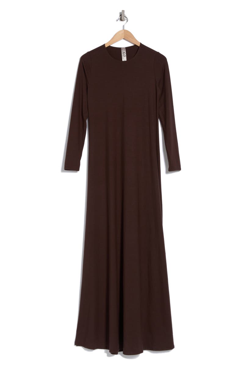 GO COUTURE Long Sleeve Maxi Dress, Alternate, color, Mole Brown
