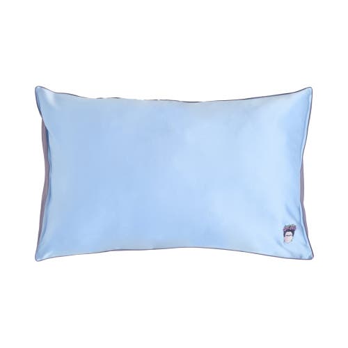 Lost Pattern Nyc Silk Pillowcase In Blue