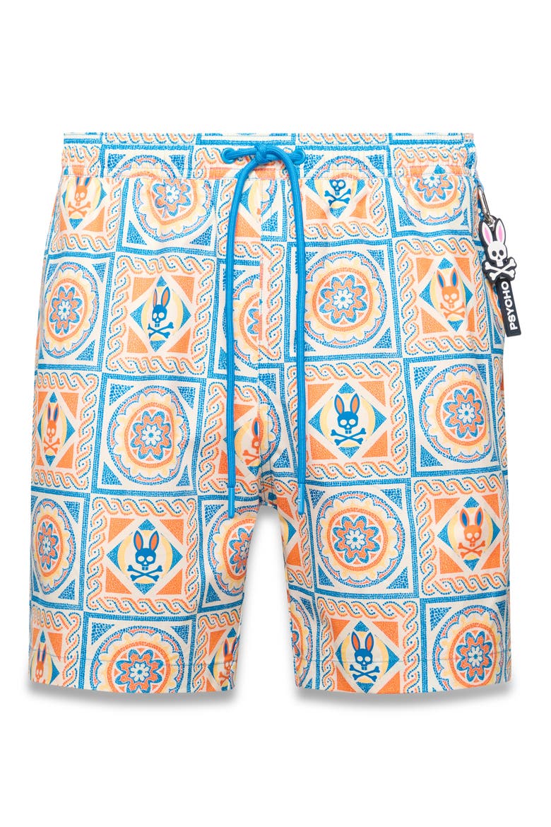 Frank All Over Swim Trunks, Alternate, color, BLUE DANUBE