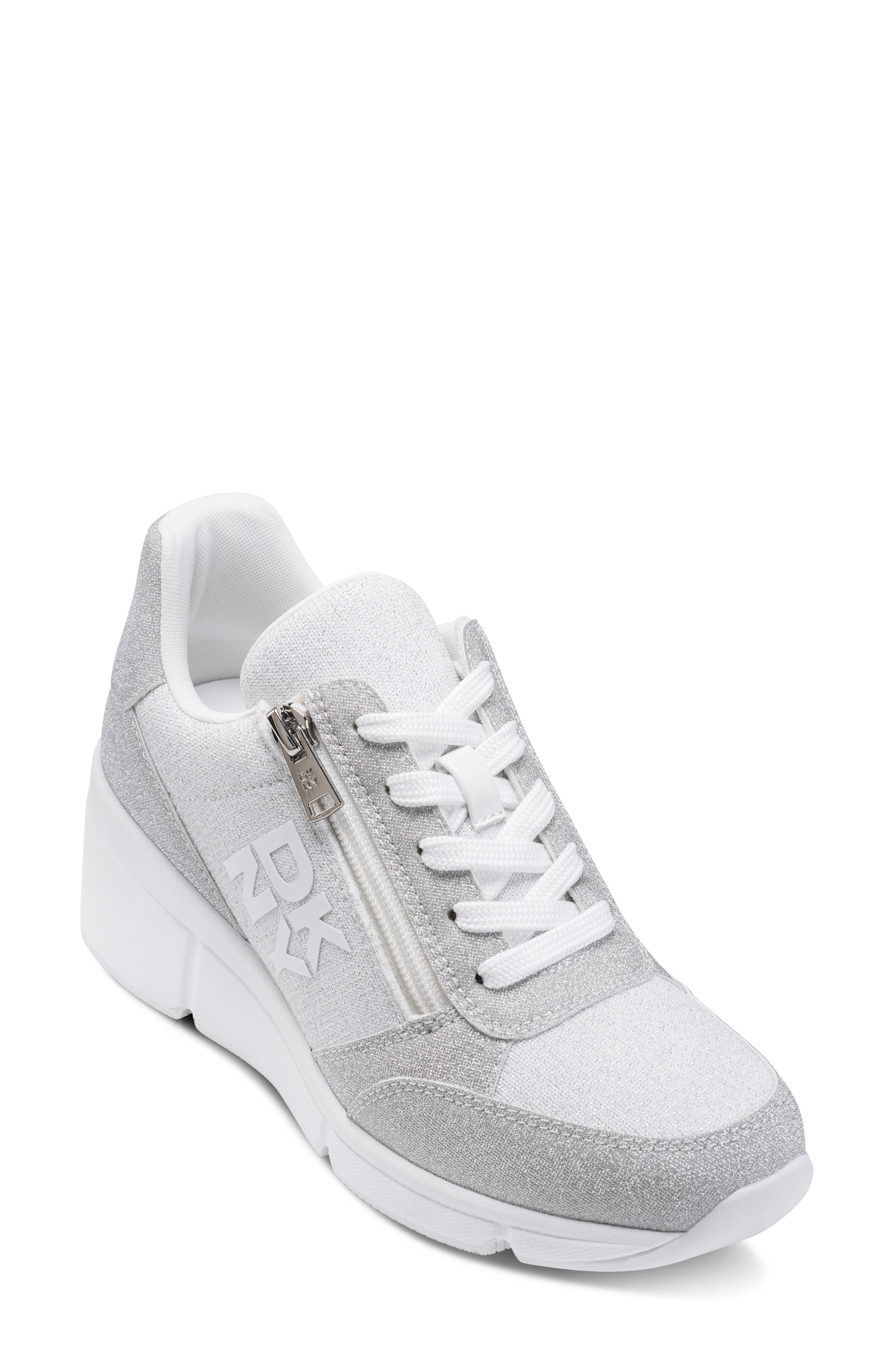 DKNY Sorvino Wedge Sneaker, Main, color, White