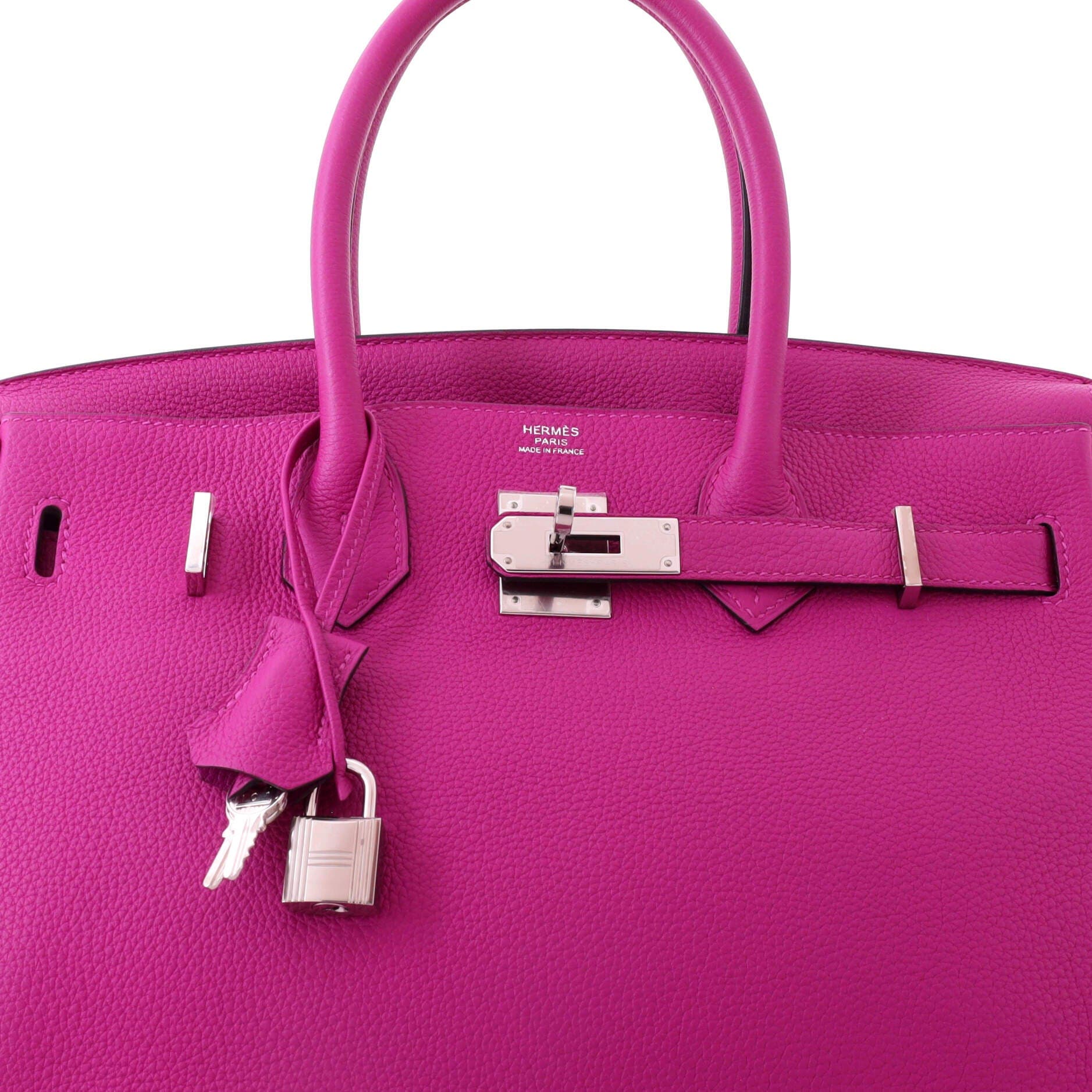 Pre-Owned Hermes Birkin Handbag Pink Togo with Palladium Hardware 30, Alternate, color, Rose Pourpre
